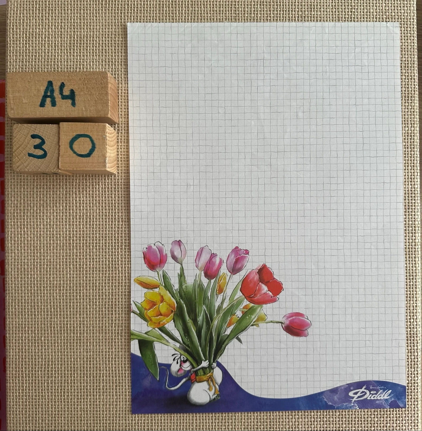 Diddl wit briefpapier A4 nr. 